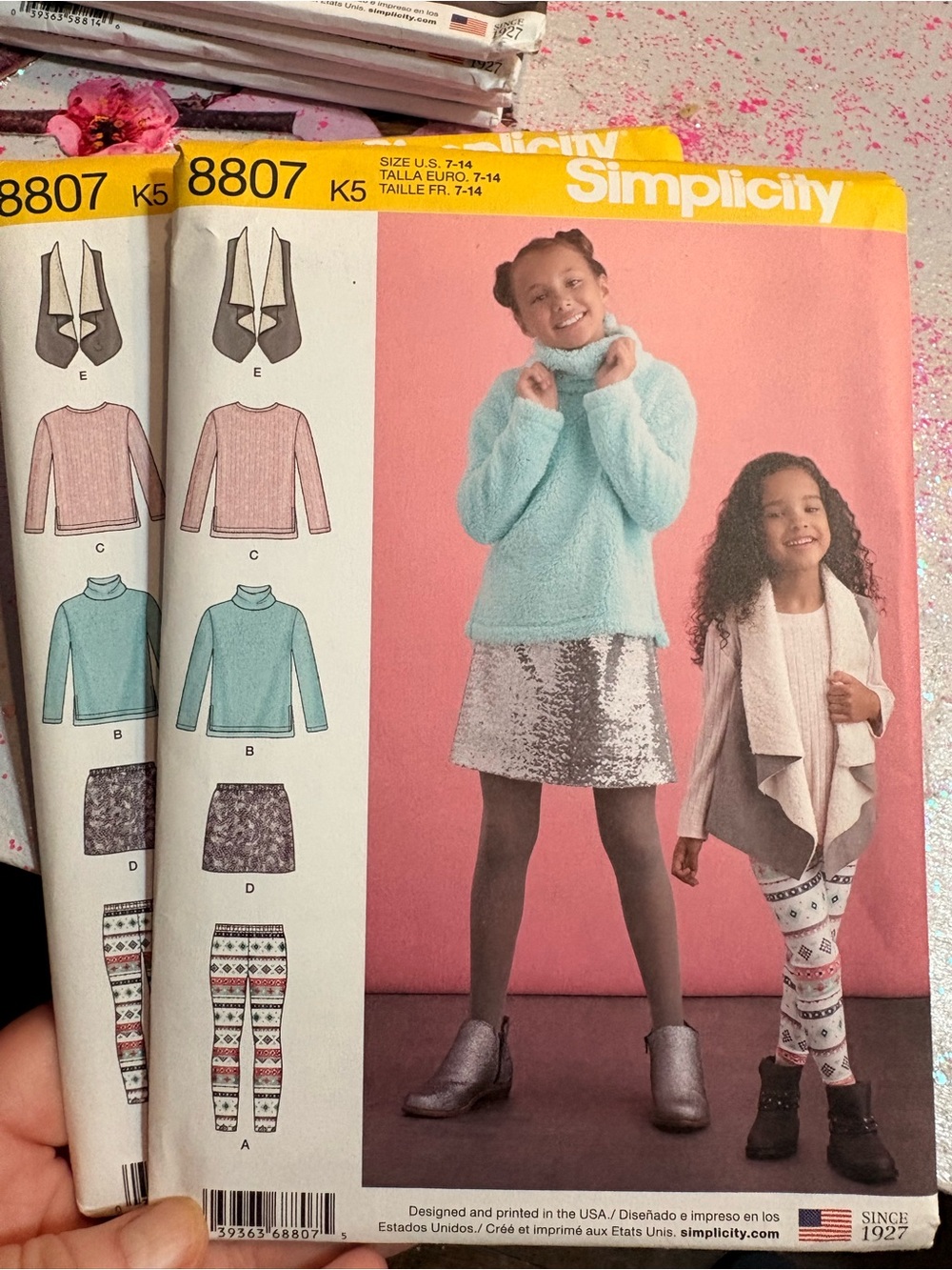 BN UNCUT SIMPLICITY 8807 K5 SEWING PATTERNS GIRLS